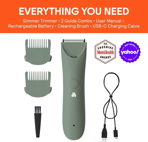 Miniatura 4 de MERIDIAN Slimmer Trimmer – Afeitadora eléctrica para mujer, recortador de línea de bikini y pelo púbico, recargable e impermeable, sin dolor, Salvia