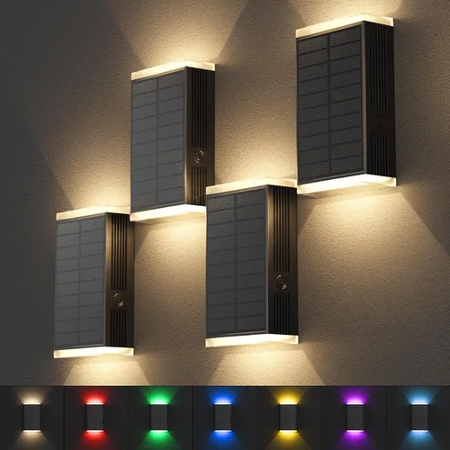 Miniatura 17 de Lámpara solar de pared para exteriores, 3000/4000/6000K, 3 modos de iluminación del anochecer al amanecer, aplique de pared IP67, impermeable