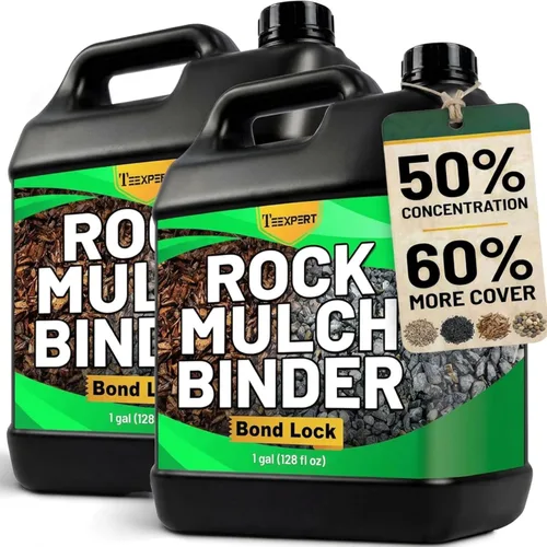 Miniatura 12 de Teexpert Pegamento de roca para paisajismo: carpeta de mantillo de 170 oz, concentrado adhesivo de grava de guisante, fijación de piedra resistente