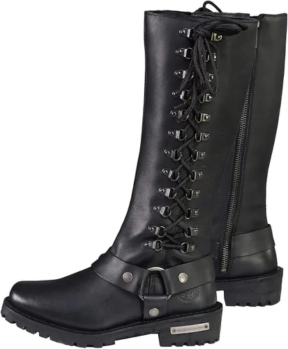 Miniatura 7 de Botas de piel con arnés y cordones completos, clásicas para mujer de Milwaukee Leather.