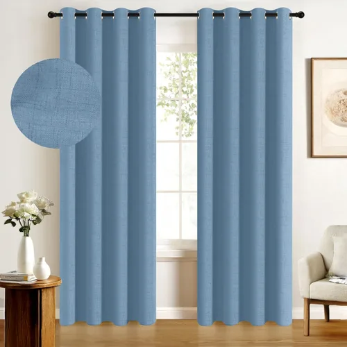 Miniatura 18 de Cortinas 100% Blackout Shield para puerta corrediza, cortinas extra anchas de 108 pulgadas de largo, cortinas con ojales para puerta de patio, 50