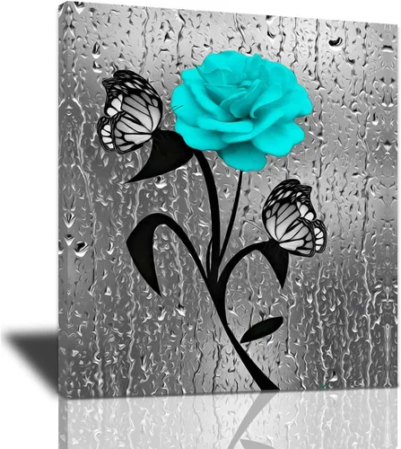 Miniatura 19 de Bulldog Leather Works Lienzo decorativo abstracto de colibrí y girasol, con citas inspiradoras, póster de flores de granja, decoración moderna