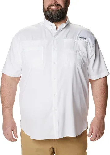 Columbia Tamiami II - Camisa de pesca para hombre manga corta color blanco talla L