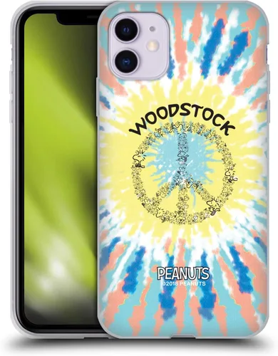 Miniatura 136 de Head Case Designs Funda de gel Woodstock 50th con licencia oficial de Peanuts Snoopy Guitar 1969 [protección de grado militar] compatible con Apple