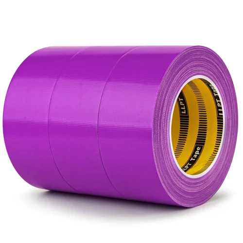 Miniatura 11 de LLPT Cinta adhesiva de alta calidad, paquete de 3 unidades de 2 pulgadas x 35 yardas cada rollo, fácil de rasgar, cinta de tela colorida a granel