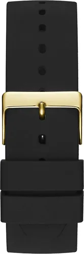 Miniatura 3 de GUESS Reloj analógico de cuarzo clásico para hombre con correa de silicona W1161G1 negro correa Negro - Correa