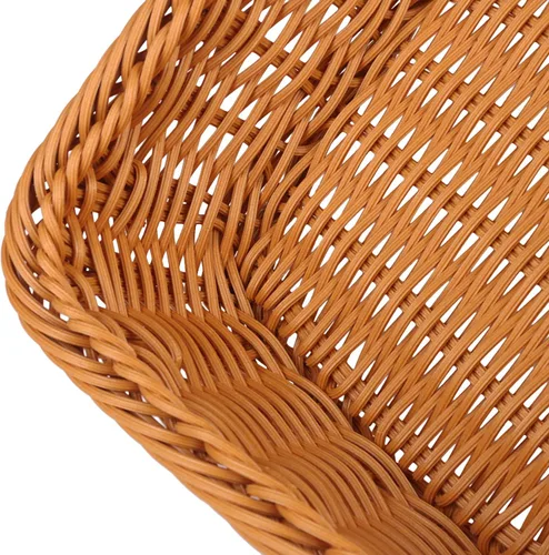 Miniatura 3 de 3 piezas de cesta de mimbre para pan de 16 pulgadas, cesta de servicio tejida, cesta de servicio de alimentos de mesa para restaurante, panadería