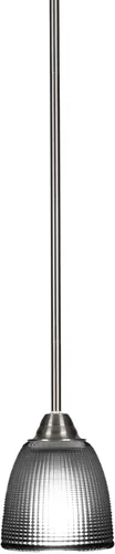 Miniatura 95 de Toltec Lighting Paramount - Mini colgante de 1 luz en acabado negro mate con cristal de arte perla de 7 pulgadas y estilo negro