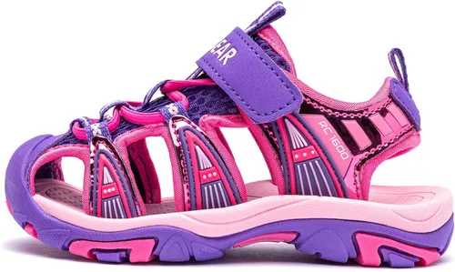 Miniatura 3 de BODATU - Sandalias de verano para niños y niñas, para exteriores, playa y deportes, con puntera cerrada (para bebé, niñas y niños pequeños y grandes)