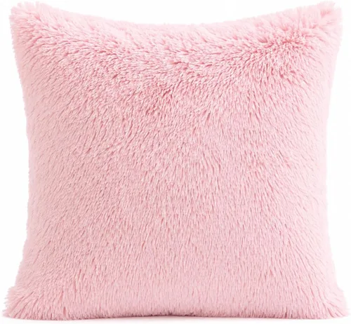 Miniatura 14 de Reafort Juego de 2 fundas de almohada estándar de pelo largo de lujo, piel sintética de 20 x 26 pulgadas con cierre de sobre