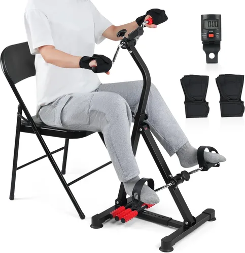 Bicicleta de pedal ajustable para personas mayores - Terapia para manos, brazos, piernas y rodillas, recuperación de accidentes cerebrovasculares,