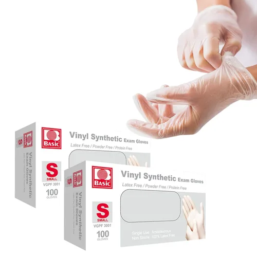Miniatura 13 de Jointown Basic Medical - Guantes de examen de vinilo transparente, sin látex y sin polvo, VGPF-3004 (caja de 1000), extra grandes