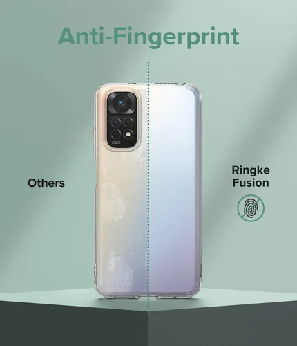 Miniatura 3 de Ringke Fusion - Funda compatible con Redmi Note 11/11S 4G (6.43 pulgadas), parte trasera dura mate translúcida, a prueba de golpes, funda protectora