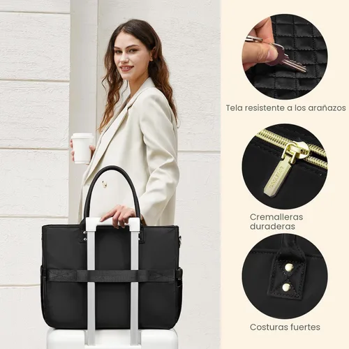 Miniatura 7 de LOVEVOOK Bolsa Tote para Maestras para Mujeres Trabajo, Bolsa para Laptop Bolsa Tote de Trabajo Bolsas de Enfermera Con Portavasos Grande, Maletín