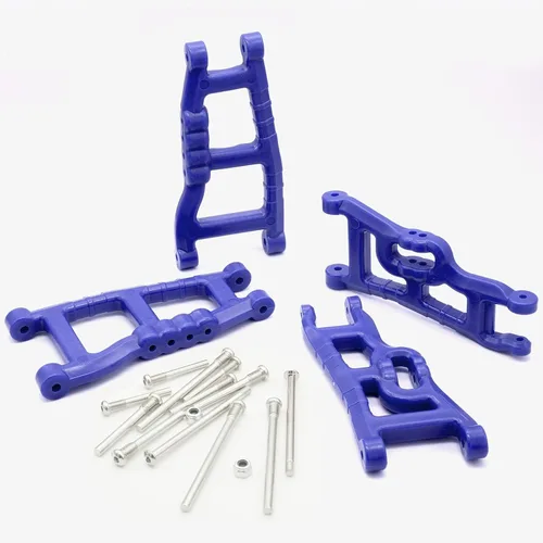 Miniatura 5 de OGRC - Paquete de 4 brazos de suspensión delantera y trasera de plástico para 1/10 Traxxas Slash 2WD F-150 de repuesto de 2555 3631 (azul)