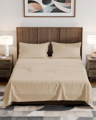Miniatura 20 de Juego de sábanas tamaño King para RV de 72" x 80" - Sábanas de 4 piezas para cama RV Short Queen - Ultra suaves, transpirables y refrescantes - 01