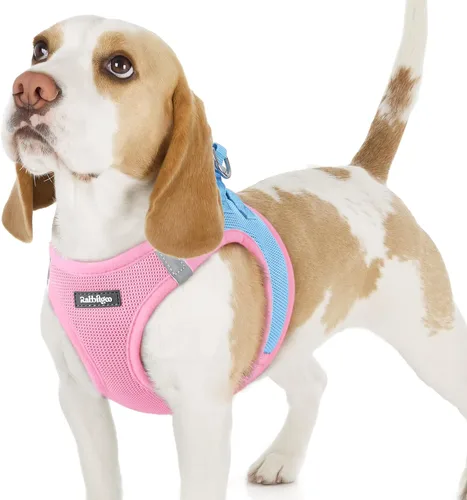 Miniatura 51 de rabbitgoo Arnés para perro pequeño, chaleco de malla suave para cachorros con hebilla de seguridad, arnés reflectante transpirable para mascotas