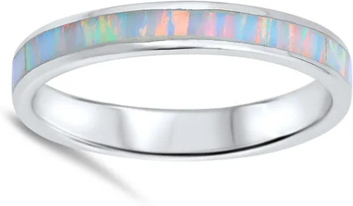 Miniatura 2 de Anillo de boda de plata de ley de color elige tu