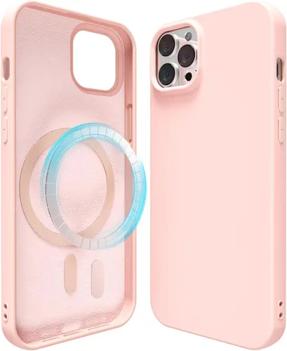 Miniatura 182 de oakxco Funda de silicona para iPhone 12 Pro Max, magnética, compatible con carga inalámbrica Magsafe, cubierta protectora de goma suave y delgada