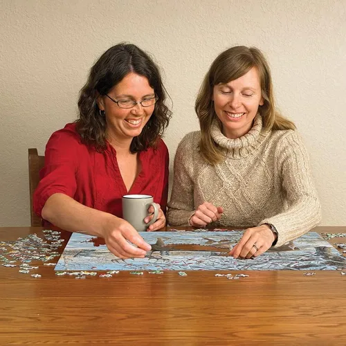 Miniatura 4 de Cobble Hill - Rompecabezas de 500 piezas, ciervo de invierno, póster de muestra incluido