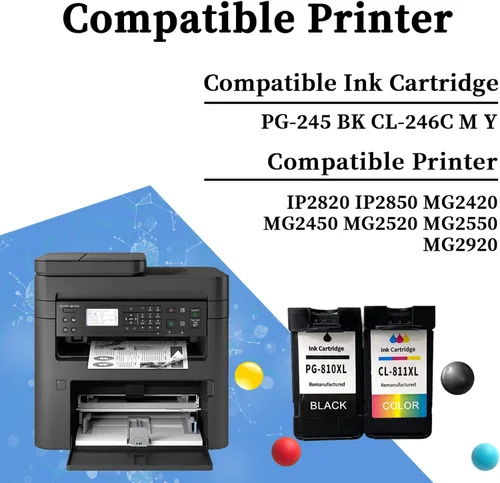 Miniatura 2 de PG-245 CL-246 Cartuchos de tinta compatibles con Canon PG-245 CL-246 Cartuchos de tinta de alto rendimiento para Canon IP2820 IP2850 MG2420 MG2450