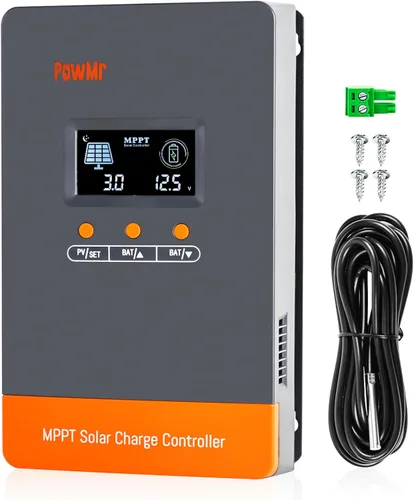 Miniatura 8 de Regulador solar PowMr de 60 A MPPT, controlador de carga de batería de 60 amperios para baterías de litio LiFePO4 y de plomo-ácido de 12 V/24 V/36