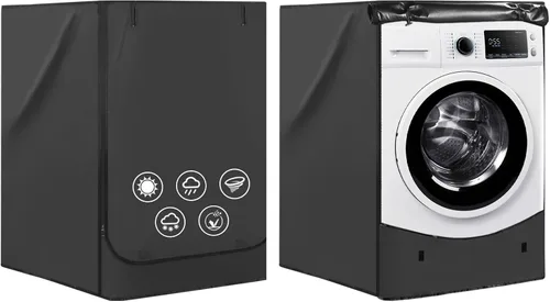 Miniatura 8 de Funda para Lavadora de Carga Frontal, Oxford 420D Resistente, Impermeable, Ajuste Universal