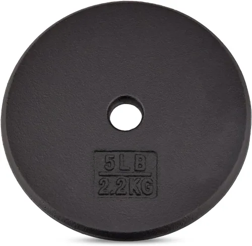 Miniatura 12 de Yes4All Standard Weight Plates, 1-Inch Cast Iron Barbell Weights, Wide Range 5–50 LB, Ideal for Strength Training & Workout Routine, Available in