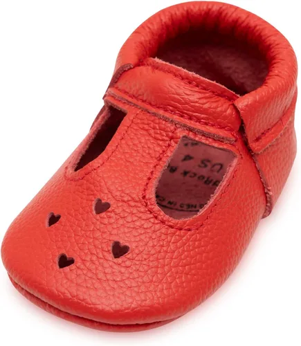 BirdRock Baby Mary Jane - Mocasines para bebé de piel auténtica con suela suave para recién nacidos, bebés, infantes y niños pequeños.