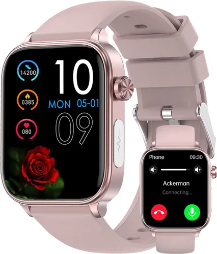 Miniatura 8 de Reloj inteligente para hombre y mujer, reloj inteligente con pantalla táctil HD de 1.96 pulgadas, más de 100 deportes, presión arterial, frecuencia