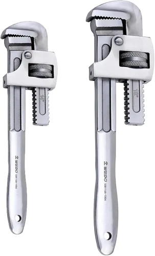 Miniatura 8 de WEDO Llave de tubo de acero inoxidable, llave de tubo recta, llave de fontanería ajustable, anticorrosión, superficie pulida, a prueba de óxido