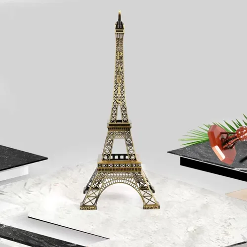 Miniatura 5 de Adorno decorativo creativo de metal de la Torre Eiffel de París, decoración de pasteles, regalo, fiesta, soporte de joyería, decoración del hogar