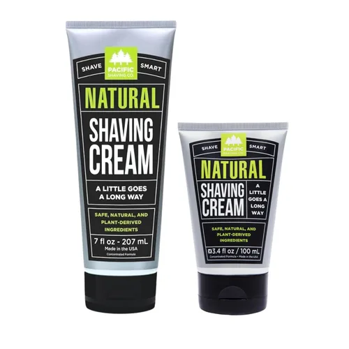 Miniatura 15 de Pacific Shaving Company Crema de afeitar natural – Manteca de karité + crema de afeitar de vitamina E para pieles sensibles – Fórmula limpia