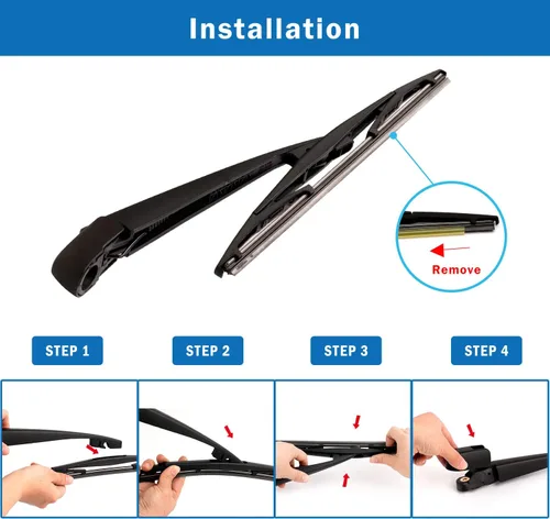 Miniatura 34 de WTI Juego de escobillas de limpiaparabrisas trasero Compatible con Honda CRV 2007-2011 CR-V SUV Kits de limpiaparabrisas traseros Montaje