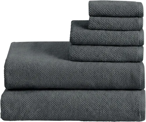 Miniatura 56 de Great Bay Home - Juego de 4 toallas de baño de 54x27, 100% algodón - Toallas absorbentes, de secado rápido y duraderas para decoración del baño