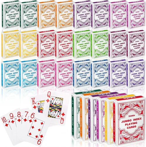 Miniatura 8 de Zubebe 12 Mazos de Cartas, Barajas de Cartas al Por Mayor en Tamaño Póker, Barajas de Póker Estándar para Actividades de Niños y Adultos