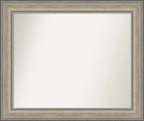 Miniatura 115 de Amanti Art Espejo de baño plateado para sobre fregadero, 28 x 47 pulgadas, espejo rectangular de plata imperial, marco de madera tradicional de gran