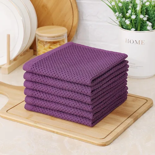 Miniatura 576 de Kitinjoy - Paños de cocina de 100 % algodón, tela de tejido gofrado, paño de limpieza ultrasuave, absorbente y de secado rápido. Beige