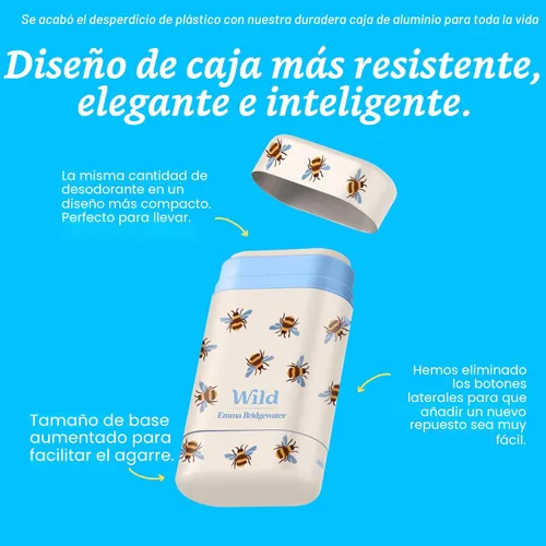 Miniatura 4 de Wild - El Kit Inicial Completo - Estuche de abejas con recargas en una variedad de aromas frescos 5 x 1.4 oz - Desodorante recargable y sin aluminio