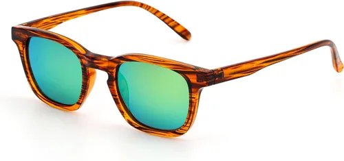 Lentes de sol para niños, lentes de sol polarizados retro de los años 80 para niños y niñas, A Strip Demi, talla única