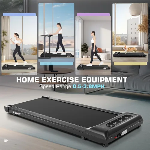 Miniatura 5 de Cinta de Caminar Portátil con Capacidad de 300 Libras, Cintas de Correr Portátiles para Casa y Oficina, Cinta de Correr Bajo el Escritorio