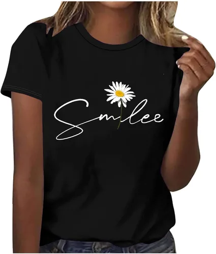 Miniatura 31 de Camiseta con estampado de animales para mujer, camiseta de libélula divertida, linda camiseta de manga corta, blusa de primavera 2023, camisas