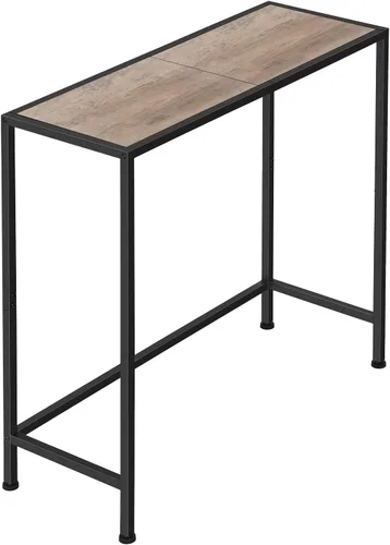 Miniatura 8 de Mesa consola para entrada, consola estrecha negra, mesa de pasillo, muebles de sala de estar, mesa auxiliar delgada con parte trasera del sofá, mesa