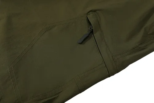 Miniatura 5 de Pantalones cortos de senderismo elásticos de secado rápido para hombre, pantalones cortos de trabajo ligeros, 6 bolsillos para ciclismo, viajes