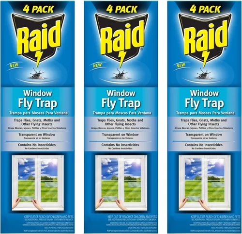 Raid Trampa para moscas de ventana, 4 unidades (paquete de 3)