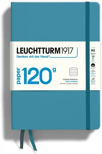Miniatura 10 de LEUCHTTURM1917 - 120G Edición Especial - Cuaderno Mediano A5 de Tapa Dura Liso (Negro) - 203 Páginas Numeradas con Papel de 120gsm