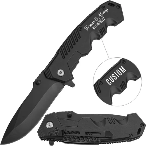 Miniatura 2 de Regalos para hombres, cuchillo de bolsillo personalizado grabado personalizado, regalos para novio, marido, prometido, novio, papá, hermano, amigo
