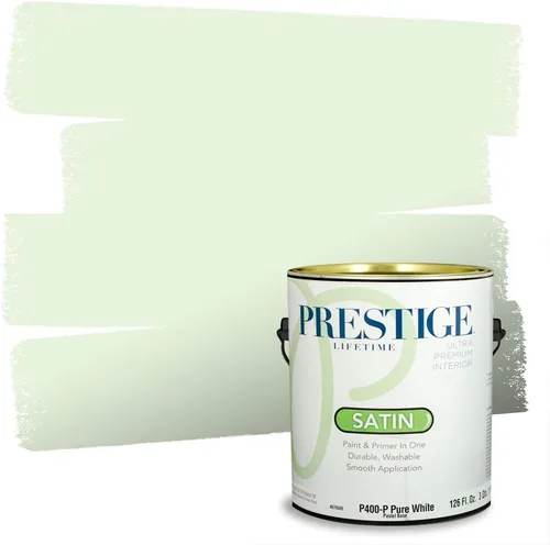 Miniatura 44 de PRESTIGE Pintura exterior e imprimación en uno, aloe, plano, 1 galón