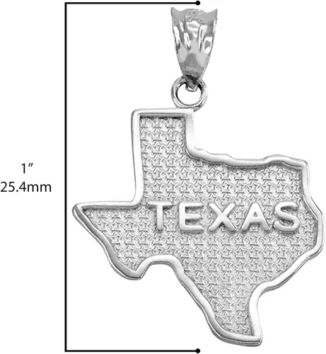 Miniatura 4 de .925 Sterling Silver Dangling USA American State Map with Star Texture Charm Pendant - Choice of State