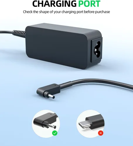Miniatura 2 de Cargador de CA Superer de 45 W apto para Acer Aspire N15P6 N19H1 N15P5 N15W9 TravelMate N16Q15 N18P5 Adaptador de cable de alimentación para portátil